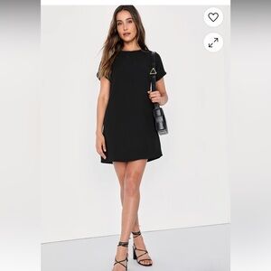 Lulu's Shift and Shout black Shift Dress xsmall